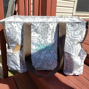 Thirty One Zip Top Utility Tote Playful Parade